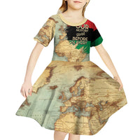 Pan African Flag Day Kid Short Sleeve Dress Our History Started Before Slavery - Wonder Print Shop