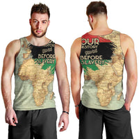 Pan African Flag Day Men Tank Top Our History Started Before Slavery - Wonder Print Shop