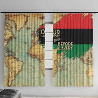 Pan African Flag Day Window Curtain Our History Started Before Slavery - Wonder Print Shop