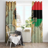 Pan African Flag Day Window Curtain Our History Started Before Slavery - Wonder Print Shop