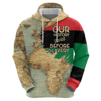 Pan African Flag Day Zip Hoodie Our History Started Before Slavery - Wonder Print Shop
