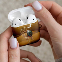 Morocco Christmas in Sahara AirPods Case Black Santa Riding Camel - Wonder Print Shop