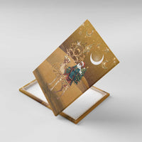 Morocco Christmas in Sahara Canvas Wall Art Black Santa Riding Camel - Wonder Print Shop