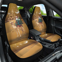 Morocco Christmas in Sahara Car Seat Cover Black Santa Riding Camel - Wonder Print Shop