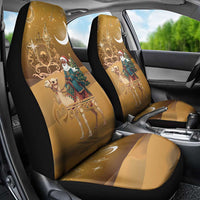 Morocco Christmas in Sahara Car Seat Cover Black Santa Riding Camel - Wonder Print Shop
