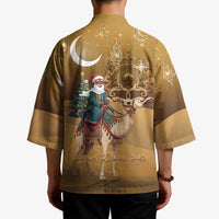 Morocco Christmas in Sahara Kimono Black Santa Riding Camel - Wonder Print Shop