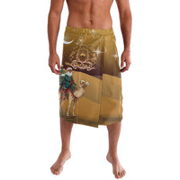 Morocco Christmas in Sahara Lavalava Black Santa Riding Camel - Wonder Print Shop