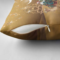 Morocco Christmas in Sahara Pillow Cover Black Santa Riding Camel - Wonder Print Shop