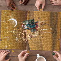 Morocco Christmas in Sahara Puzzle Black Santa Riding Camel - Wonder Print Shop