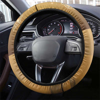 Morocco Christmas in Sahara Steering Wheel Cover Black Santa Riding Camel - Wonder Print Shop