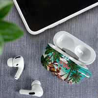 Liberia Christmas AirPods Case Santa Chill on Tropical Beach - Wonder Print Shop