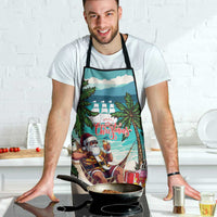 Liberia Christmas Apron Santa Chill on Tropical Beach - Wonder Print Shop