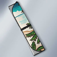 Liberia Christmas Auto Sun Shade Santa Chill on Tropical Beach - Wonder Print Shop