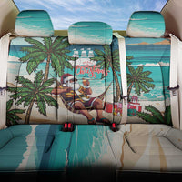 Liberia Christmas Back Car Seat Cover Santa Chill on Tropical Beach - Wonder Print Shop