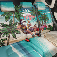 Liberia Christmas Back Car Seat Cover Santa Chill on Tropical Beach - Wonder Print Shop