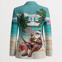 Liberia Christmas Blazer Santa Chill on Tropical Beach - Wonder Print Shop