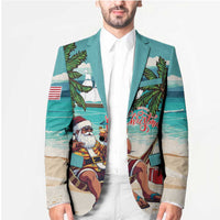 Liberia Christmas Blazer Santa Chill on Tropical Beach - Wonder Print Shop