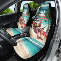 Liberia Christmas Car Seat Cover Santa Chill on Tropical Beach - Wonder Print Shop