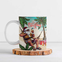 Liberia Christmas Ceramic Mug Santa Chill on Tropical Beach - Wonder Print Shop