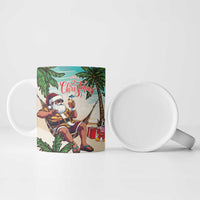 Liberia Christmas Ceramic Mug Santa Chill on Tropical Beach - Wonder Print Shop