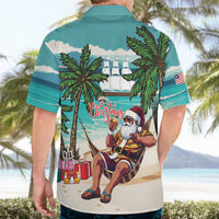 Liberia Christmas Hawaiian Shirt Santa Chill on Tropical Beach - Wonder Print Shop