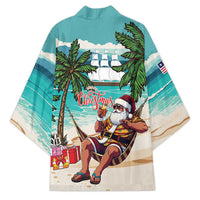 Liberia Christmas Kimono Santa Chill on Tropical Beach - Wonder Print Shop