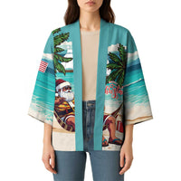 Liberia Christmas Kimono Santa Chill on Tropical Beach - Wonder Print Shop