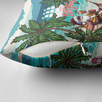 Liberia Christmas Pillow Cover Santa Chill on Tropical Beach - Wonder Print Shop