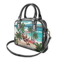 Liberia Christmas Shoulder Handbag Santa Chill on Tropical Beach - Wonder Print Shop