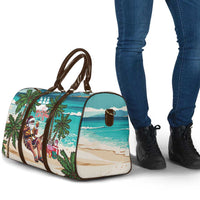 Liberia Christmas Travel Bag Santa Chill on Tropical Beach - Wonder Print Shop