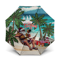 Liberia Christmas Umbrella Santa Chill on Tropical Beach - Wonder Print Shop