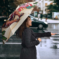 Liberia Christmas Umbrella Santa Chill on Tropical Beach - Wonder Print Shop