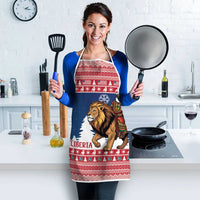 Liberia Christmas Apron Black Santa Riding Lion - Merry Christmas - Wonder Print Shop