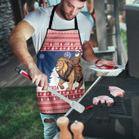 Liberia Christmas Apron Black Santa Riding Lion - Merry Christmas - Wonder Print Shop