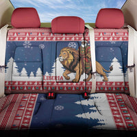 Liberia Christmas Back Car Seat Cover Black Santa Riding Lion - Merry Christmas - Wonder Print Shop