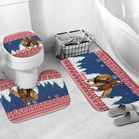 Liberia Christmas Bathroom Set Black Santa Riding Lion - Merry Christmas - Wonder Print Shop
