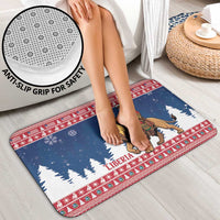 Liberia Christmas Bathroom Set Black Santa Riding Lion - Merry Christmas - Wonder Print Shop