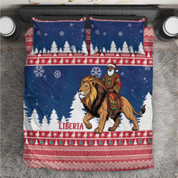 Liberia Christmas Bedding Set Black Santa Riding Lion - Merry Christmas - Wonder Print Shop