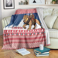 Liberia Christmas Blanket Black Santa Riding Lion - Merry Christmas - Wonder Print Shop