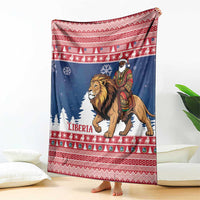 Liberia Christmas Blanket Black Santa Riding Lion - Merry Christmas - Wonder Print Shop