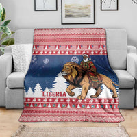 Liberia Christmas Blanket Black Santa Riding Lion - Merry Christmas - Wonder Print Shop