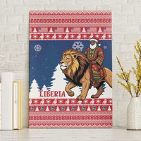 Liberia Christmas Canvas Wall Art Black Santa Riding Lion - Merry Christmas - Wonder Print Shop