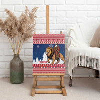 Liberia Christmas Canvas Wall Art Black Santa Riding Lion - Merry Christmas - Wonder Print Shop