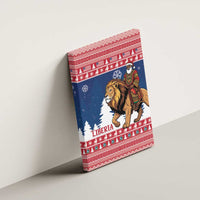 Liberia Christmas Canvas Wall Art Black Santa Riding Lion - Merry Christmas - Wonder Print Shop
