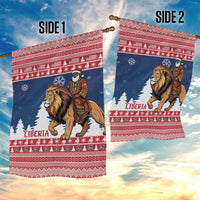 Liberia Christmas Garden Flag Black Santa Riding Lion - Merry Christmas - Wonder Print Shop