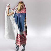 Liberia Christmas Hooded Blanket Black Santa Riding Lion - Merry Christmas - Wonder Print Shop