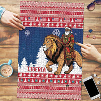 Liberia Christmas Puzzle Black Santa Riding Lion - Merry Christmas - Wonder Print Shop