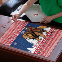 Liberia Christmas Puzzle Black Santa Riding Lion - Merry Christmas - Wonder Print Shop