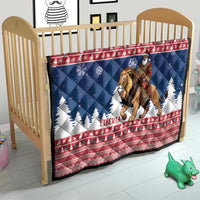 Liberia Christmas Quilt Black Santa Riding Lion - Merry Christmas - Wonder Print Shop
