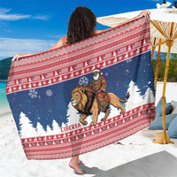 Liberia Christmas Sarong Black Santa Riding Lion - Merry Christmas - Wonder Print Shop